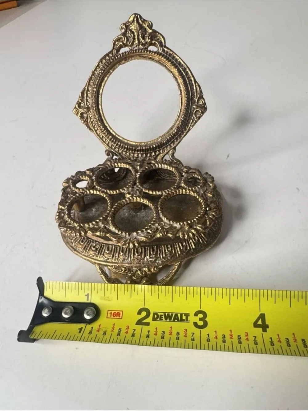Vintage Ornate Gold Lipstick Stand
